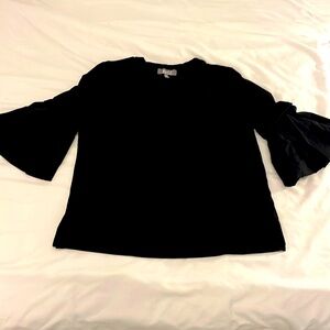 Black shirt with bell sleeves
